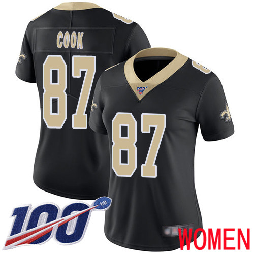 New Orleans Saints Limited Black Women Jared Cook Home Jersey NFL Football 87 100th Season Vapor Untouchable Jersey